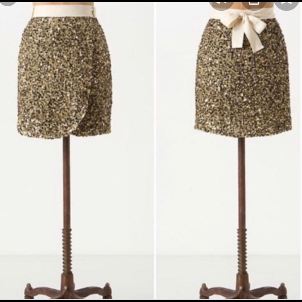 Dolan sequin mini wrap skirt